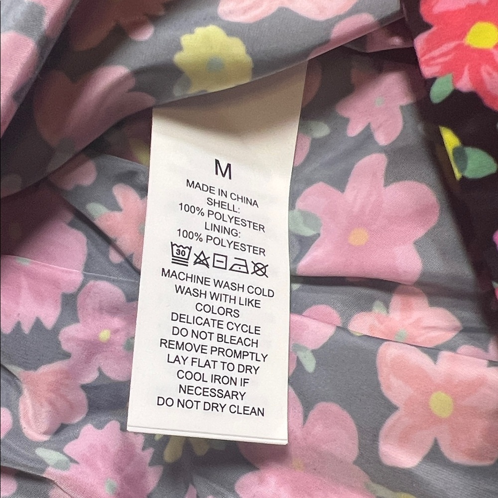 Kate Spade pink and black Floral jacket size M - Picture 3 of 12